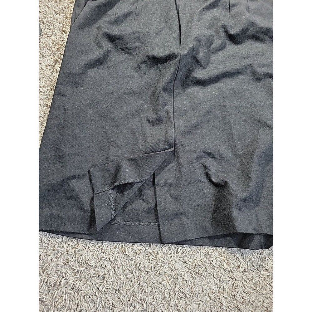 TALBOTS Skirt Womens 18 Black A Line Rayon Nylon Blend Stretch Slit - Picture 9 of 9